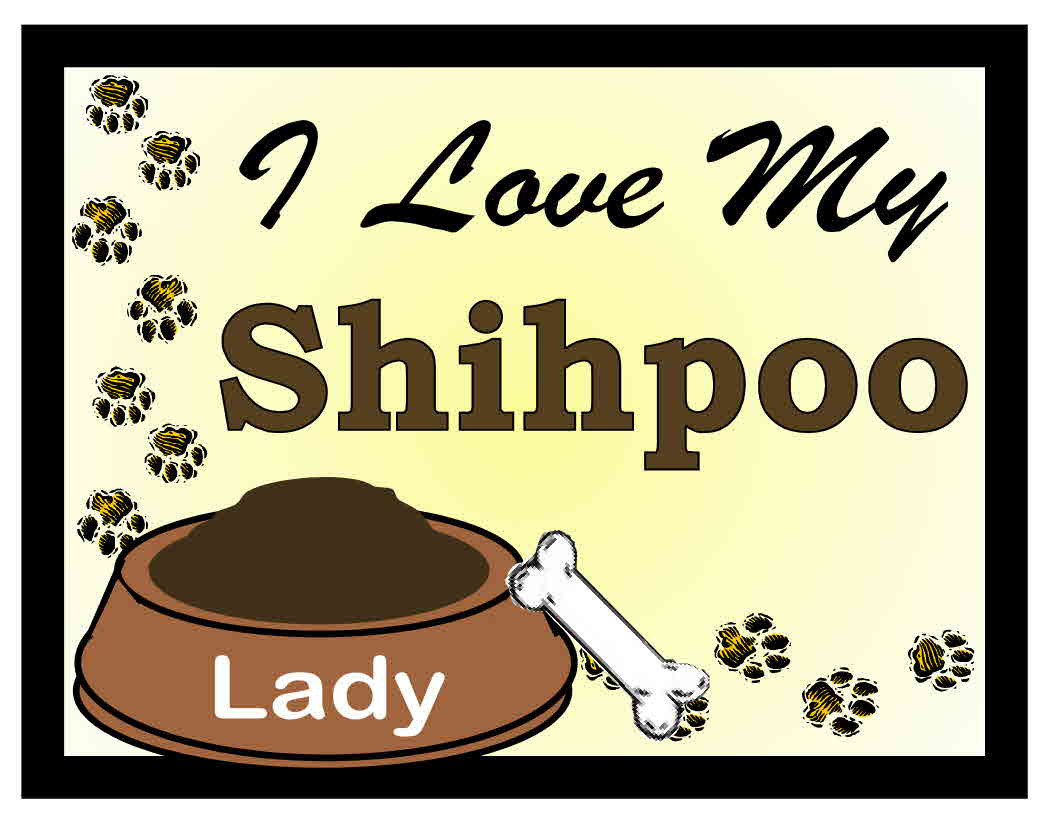 SHIH POO I Love My Shihpoo MAGNET