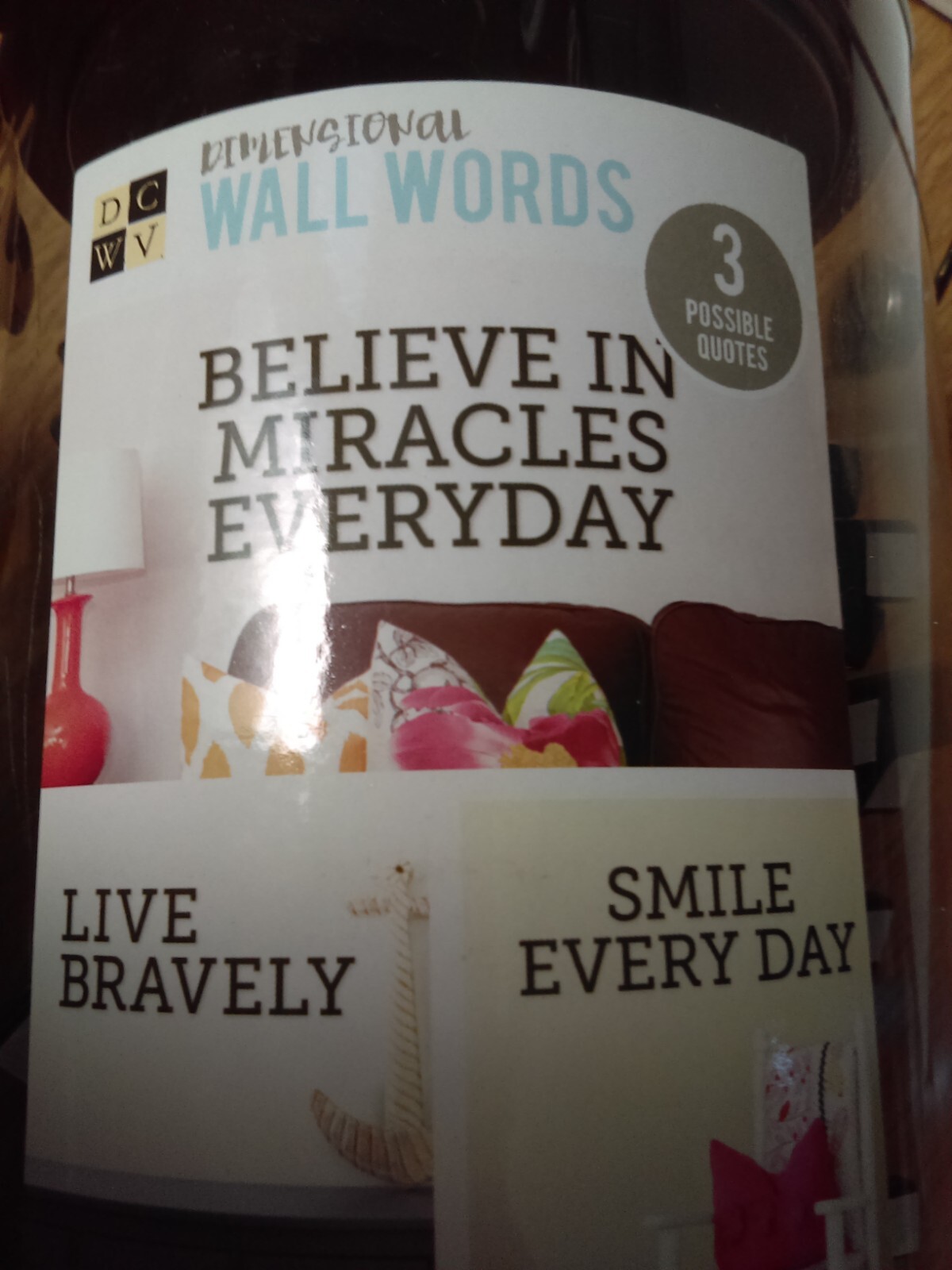 DCWV Believe Miracles Inspirational Words Dimensional Wall Art Decoration $29.99