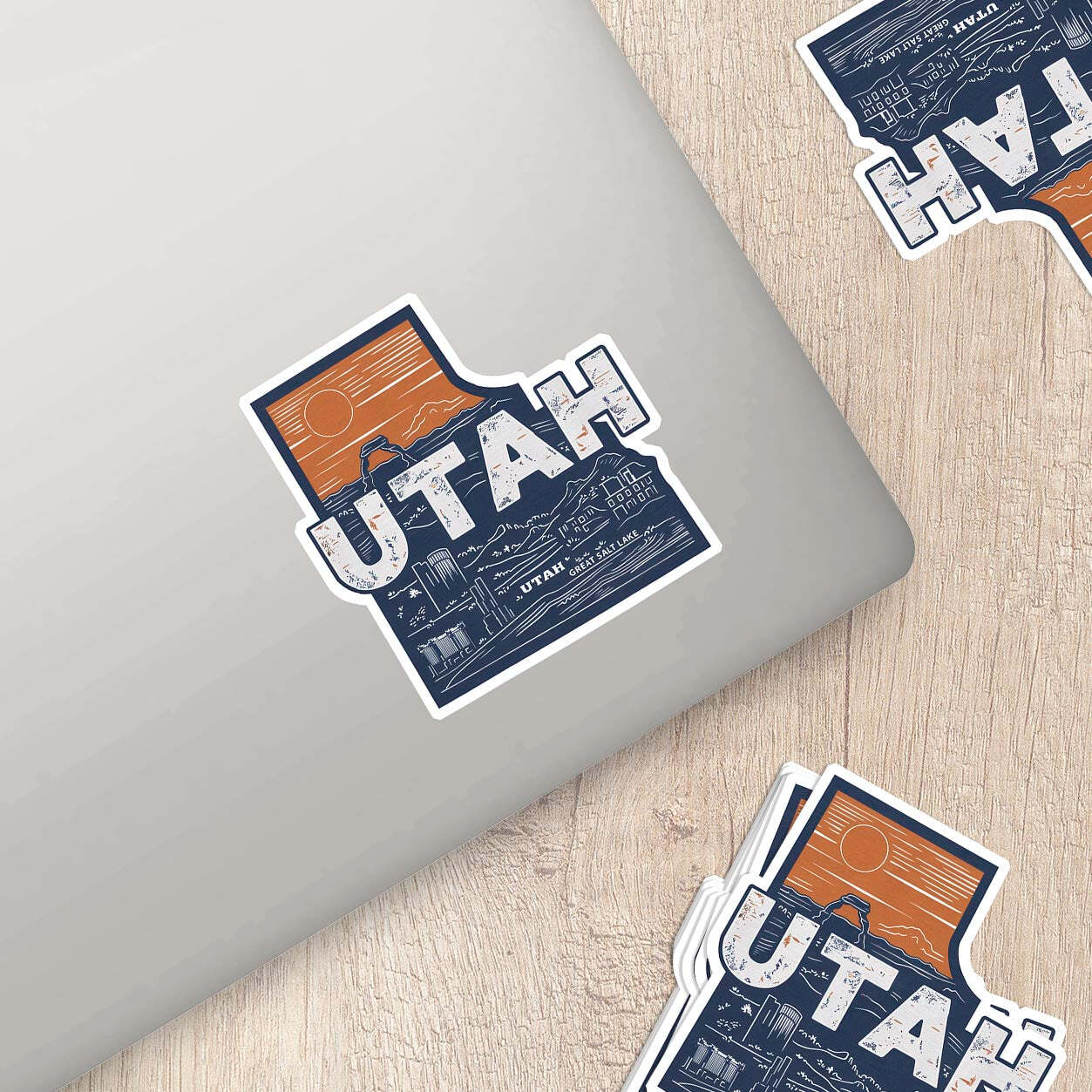 Retro Vinyl State Sticker – Utah
