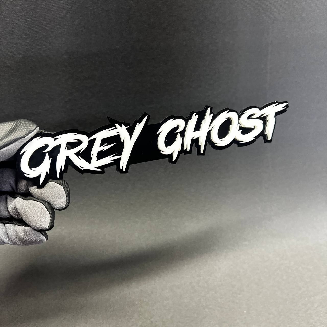 1PC GREY GHOST 3D Text Car Badge Emblem Fender tailgate Aggressive Custom Decal