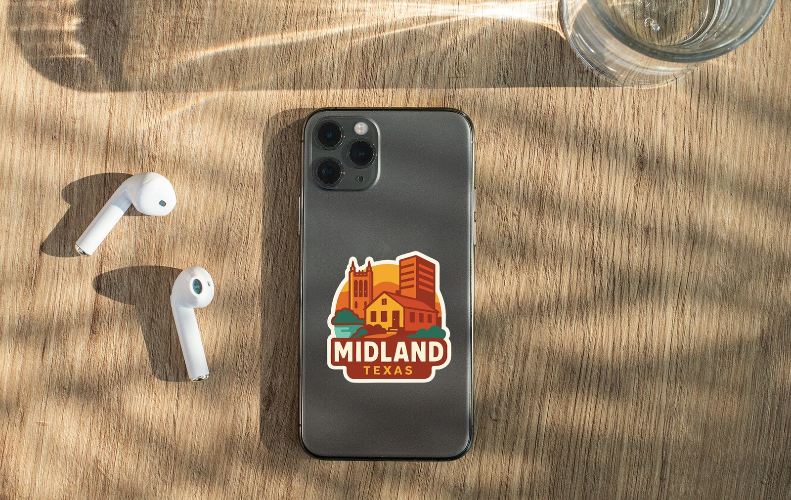 Midland Texas Sticker Decal Vinyl Die-Cut City Skyline Landmark Design