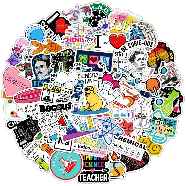 10 Random Science Education Themed Stickers Decals Laptop Yeti Car Free Shipping