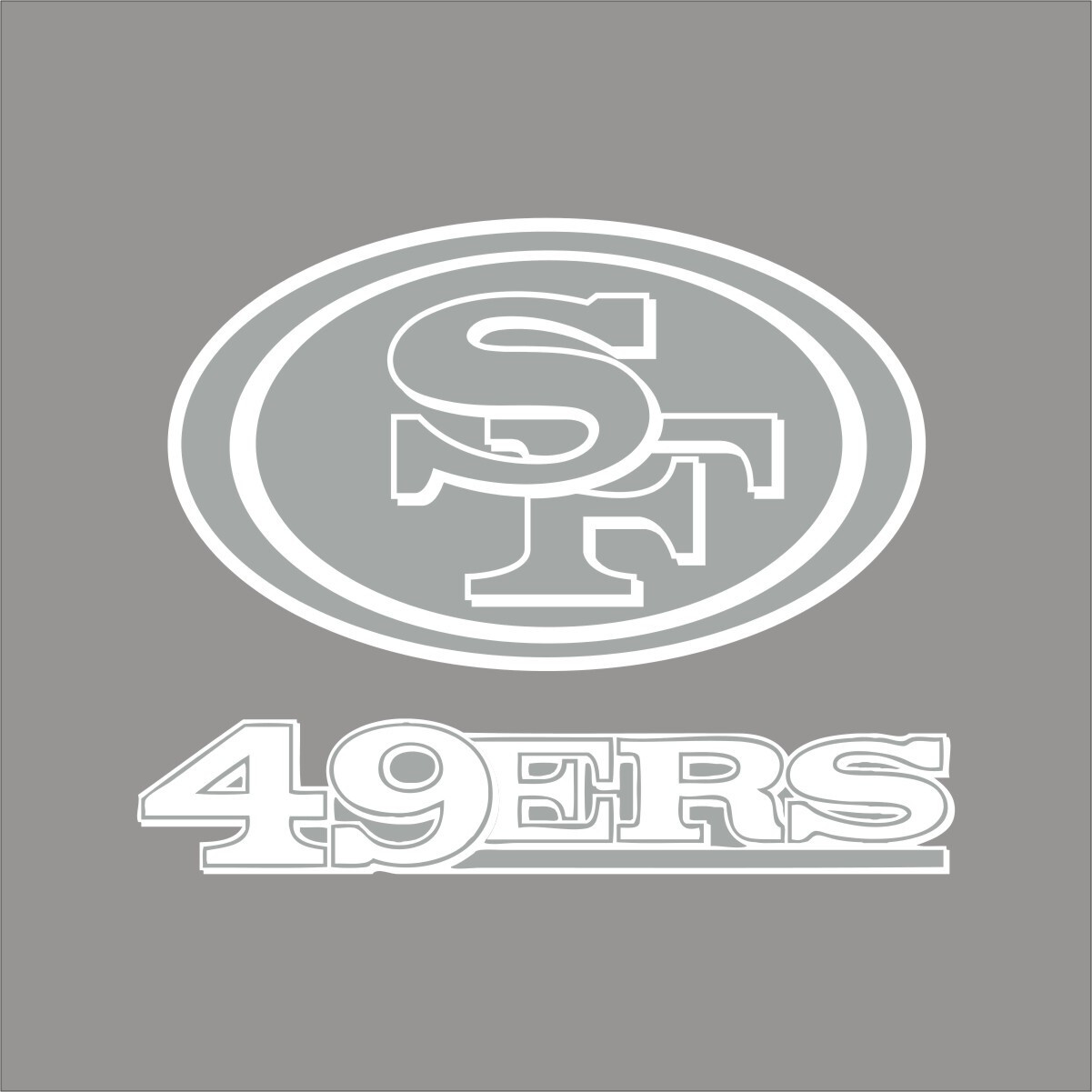 San Francisco 49ers #7 NFL Team Logo 1 Color Vinyl Decal Sticker Window Car Wall