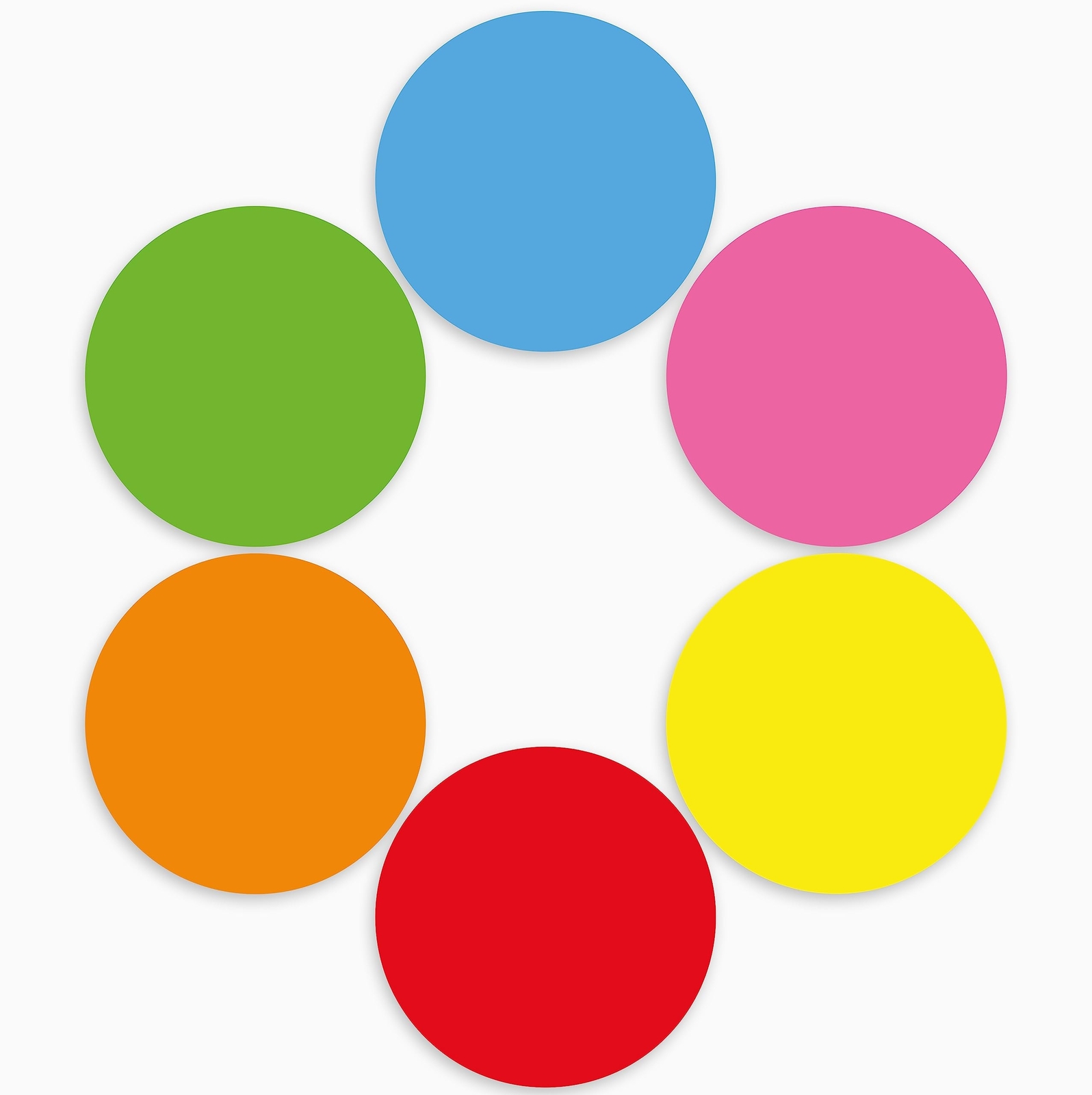 Dry Erase Circles 6 Pcs 12"Big Size Vinyl Dots for Classroom and Kindergarte…