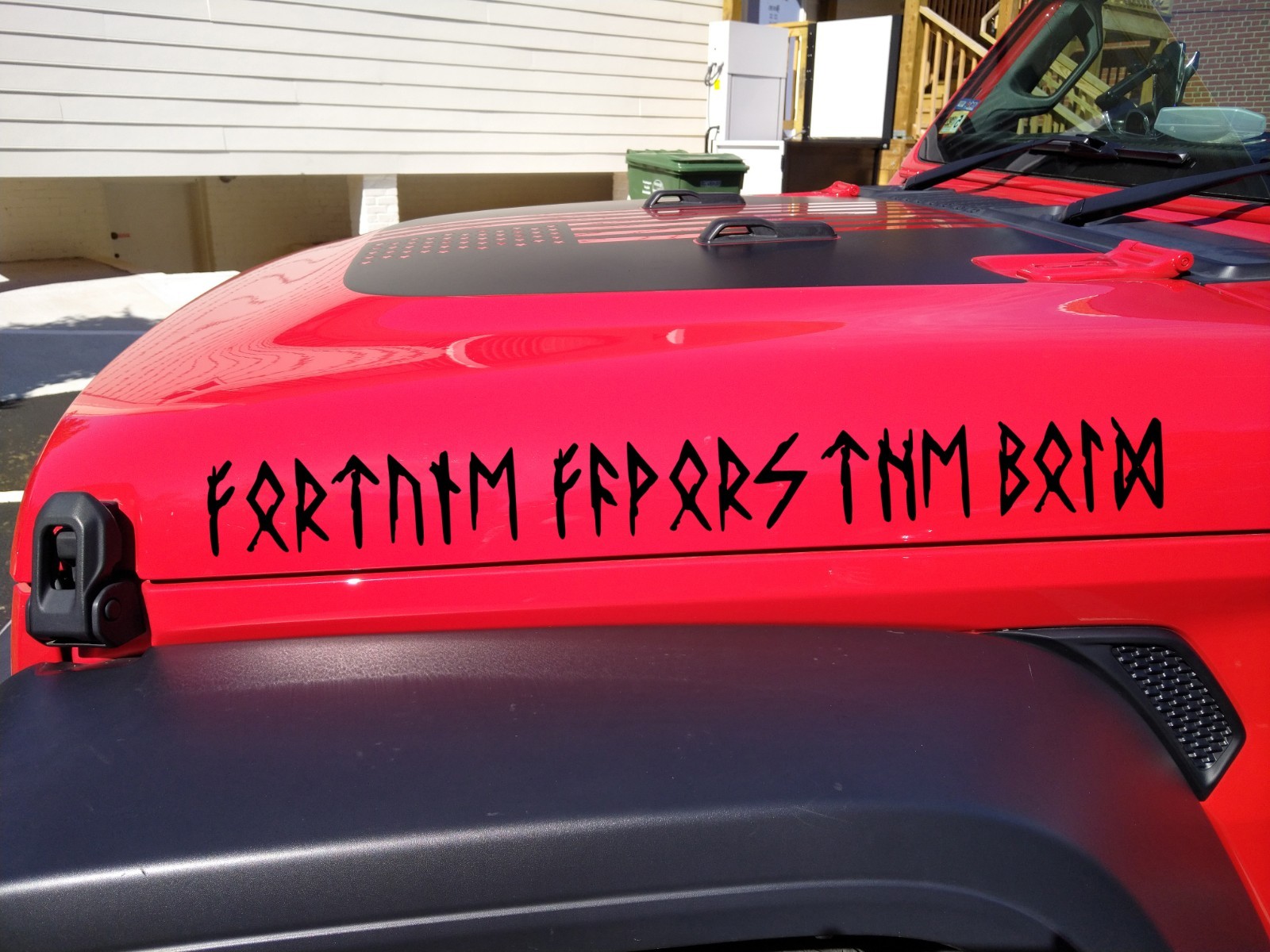 Fortune Favors The Bold Futhark Rune Hood Vinyl Decal Norse Viking Sticker V2