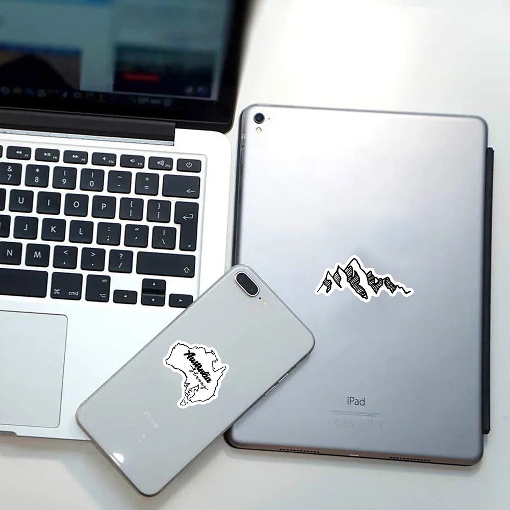 50 Travel Text Stickers US States Tourist Decals Hydro Laptop Yeti Free Shipping