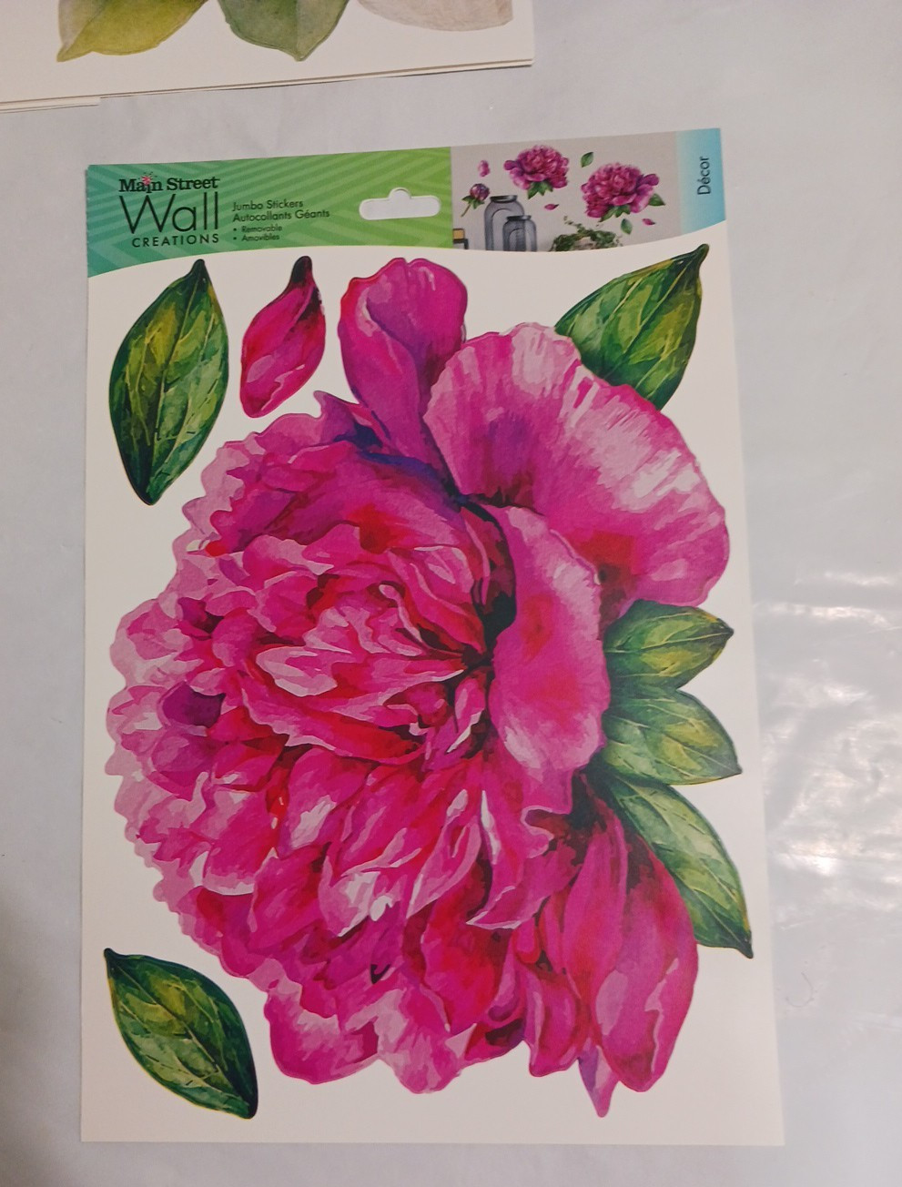 Large flower wall decal lot of 6 packs decals stickers floral decoration. peel +
