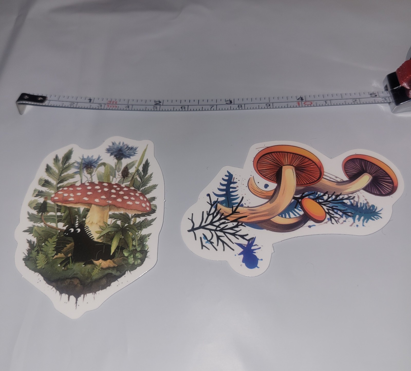 Mushroom Stickers Set Of 2 Waterbottle Laptop Locker Mirror 2.5/3 in X 1.5/2 in