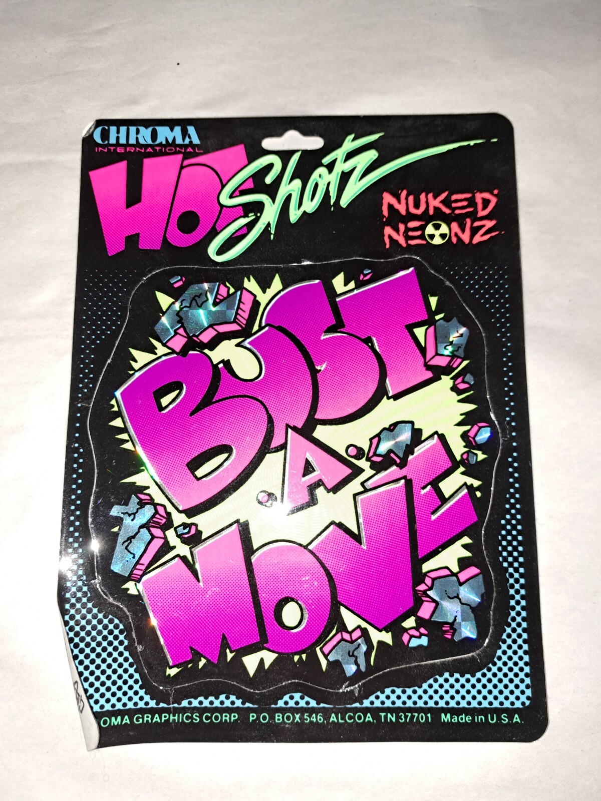 Chroma International Holographic Decal Vintage BUST-A-MOVE 90s NEW Hot Shotz