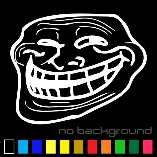 Troll Face Meme Sticker Vinyl Decal – Car Window Trollface Wall Boat Laptop