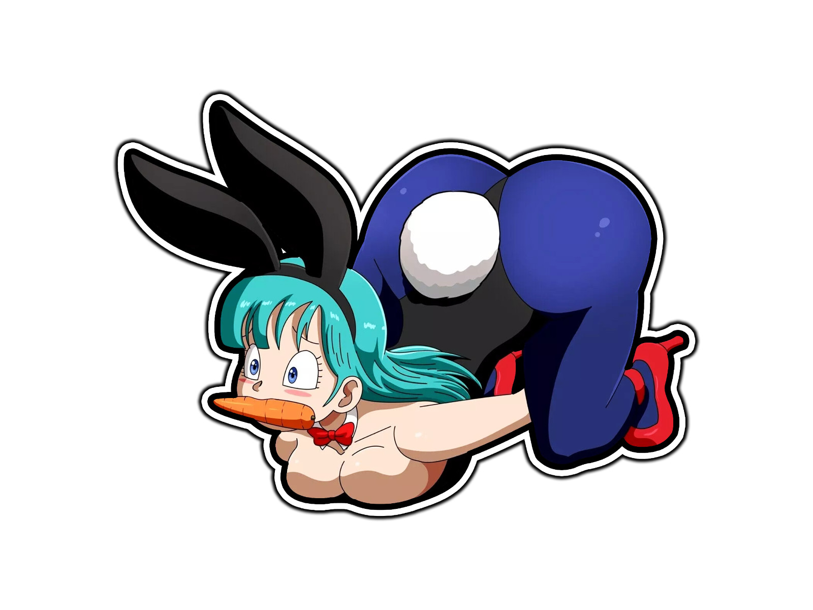 Bulma Tied Up With Carrot Pirate Hero Sticker Waterproof Vinyl Decal Car Laptop