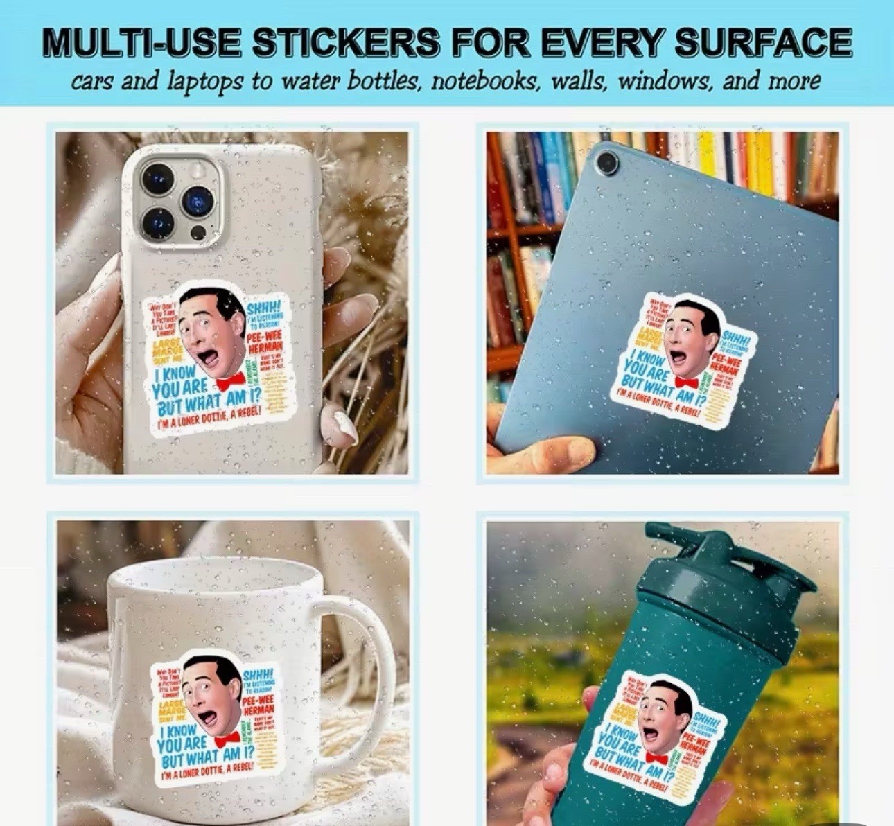 Pee Wee Herman 3” Diecut Vinyl Sticker Decal Funny Big Adventure Dot Marge 1PC