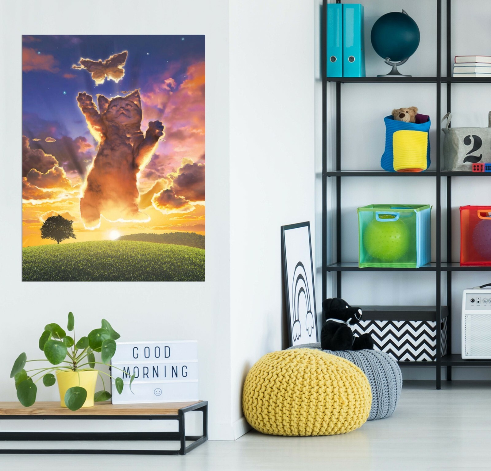 3D Cloud Kitten Sunset I425 Wall Stickers Wall Murals Wallpaper Vincent Amy