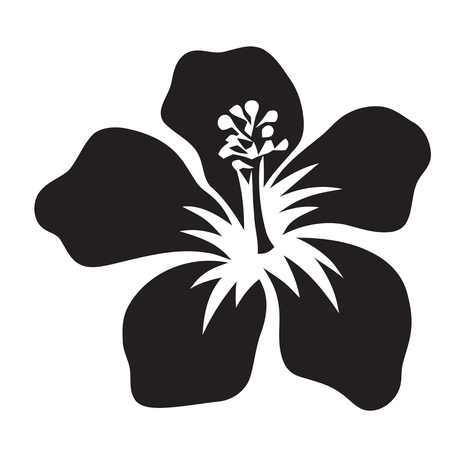 6" Hibiscus Flower Tropical Vinyl Decal Sticker