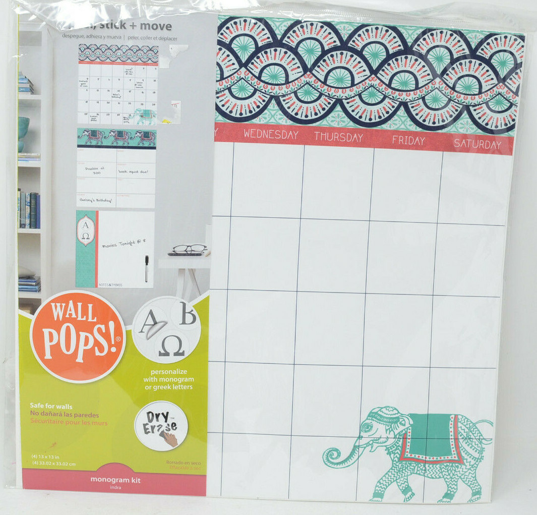 WallPops Dry-Erase 3-Piece Indra Monogram Set