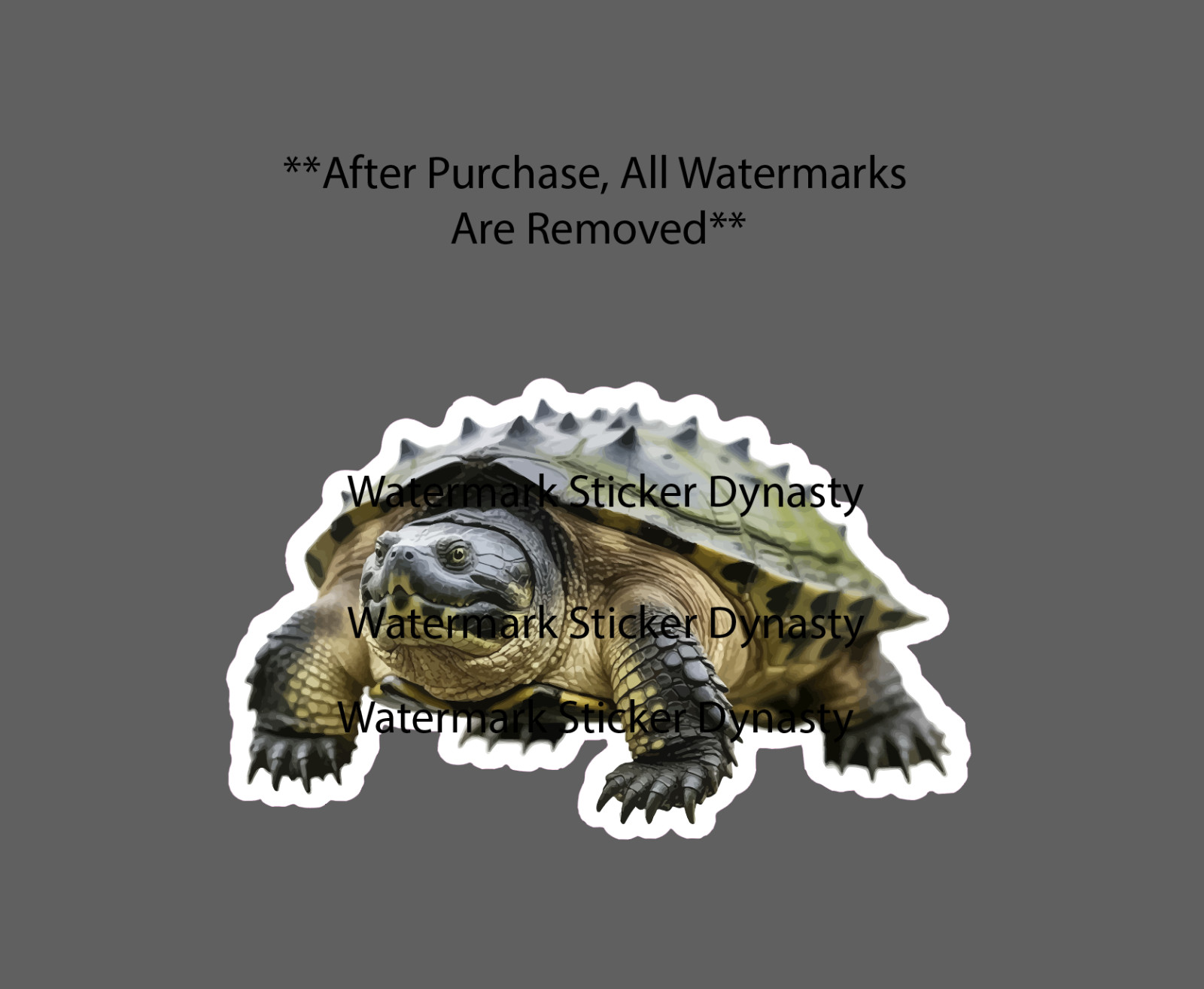 Alligator Snapping Turtle Sticker Waterproof Decal Pond Animal Outdoor Gift NEW