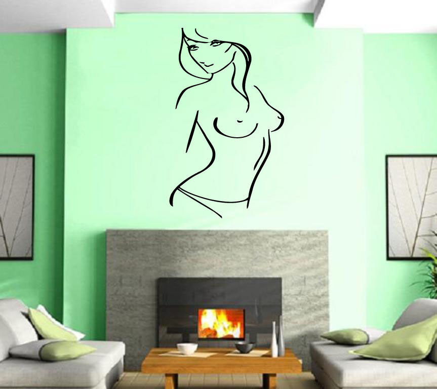 Sexy Hot Girl Woman Hair Spa Beauty Salon Wall Art Decor Vinyl Sticker z527