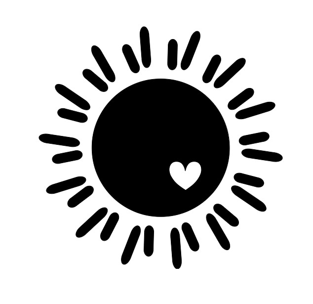 Sunshine Heart Sun Vinyl Decal Sticker Car Truck Window Laptop Water Bottle Mug