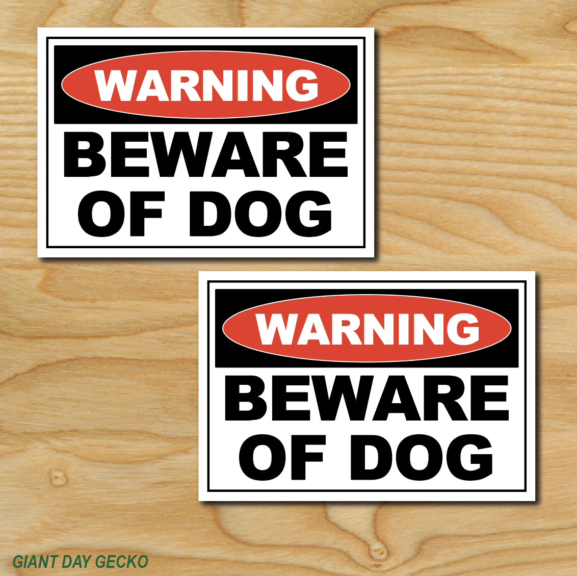 (2) TWO BEWARE OF DOG Decal Stickers Car WARNING K9 German Shepard Pero New