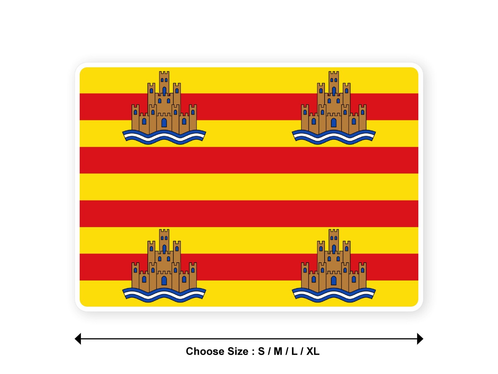 Sticker flag SPAIN IBIZA balearic spanish autonomous community decal