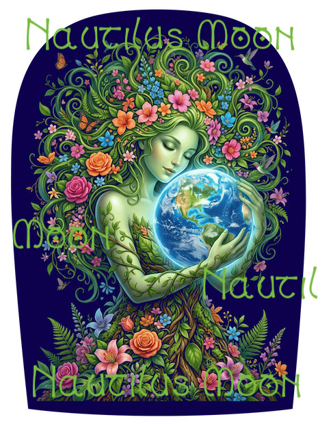 Mother Earth Nature Die-Cut Sticker 3" Tall – Free Shipping