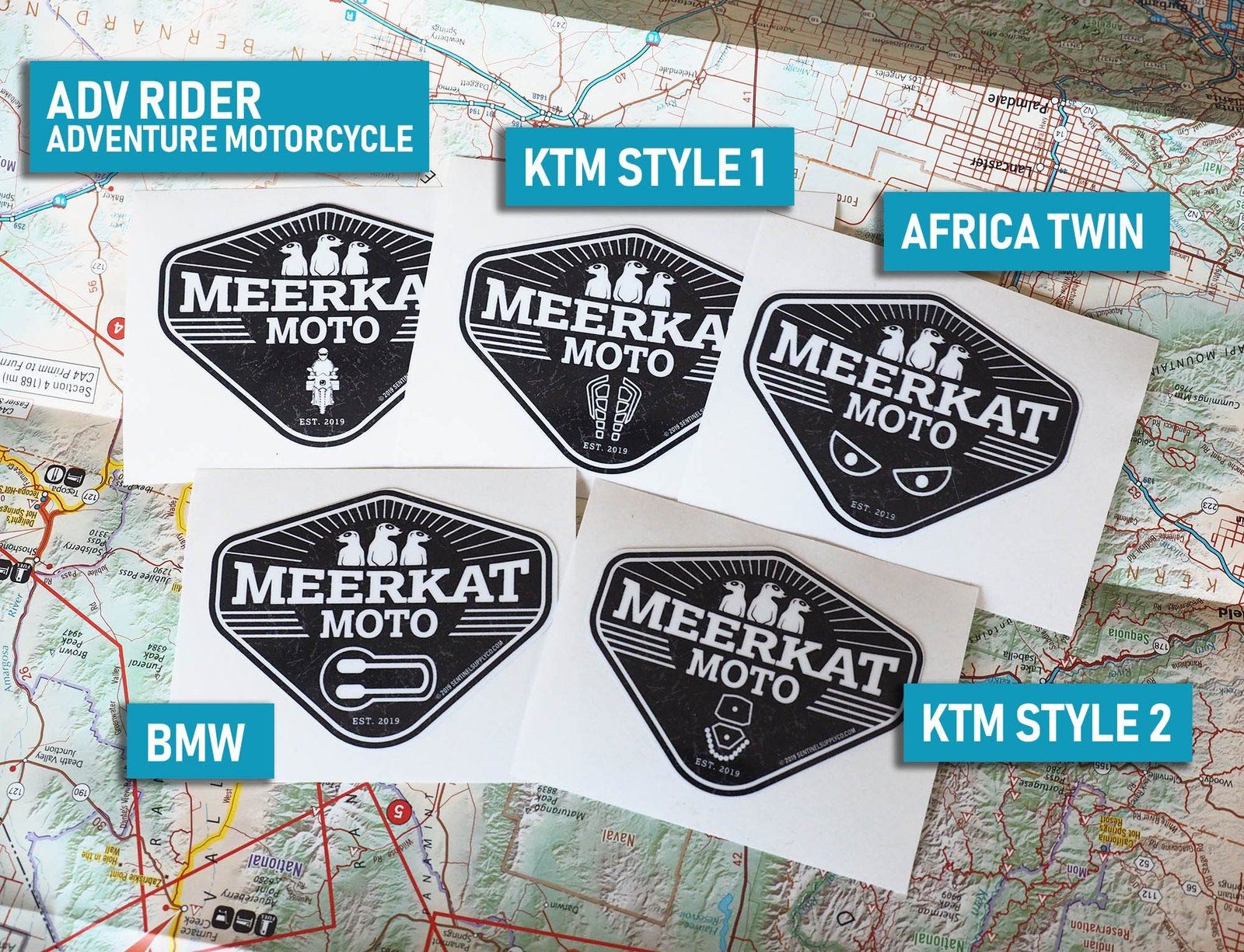 Meerkat Moto Rectangle Sticker – ADV Rider
