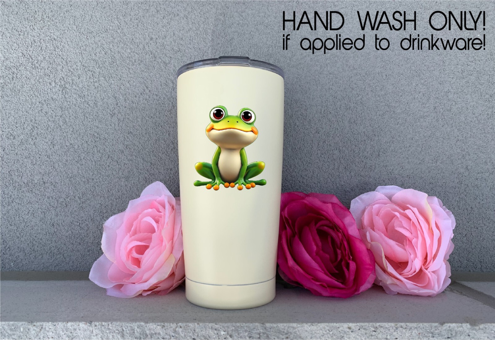 Cute Frog Decal Sticker Big Eyes Reptile Amphibian Love Frogs Smile Nature Life