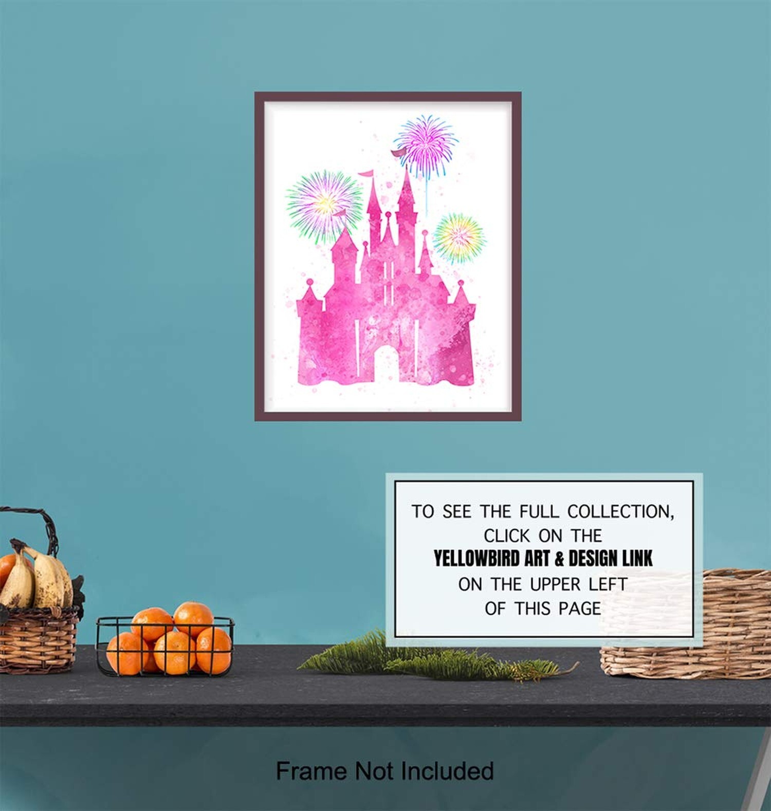 Castle Wall Art Poster print – Perfect Girl Room Decor for Kids and Women – G…