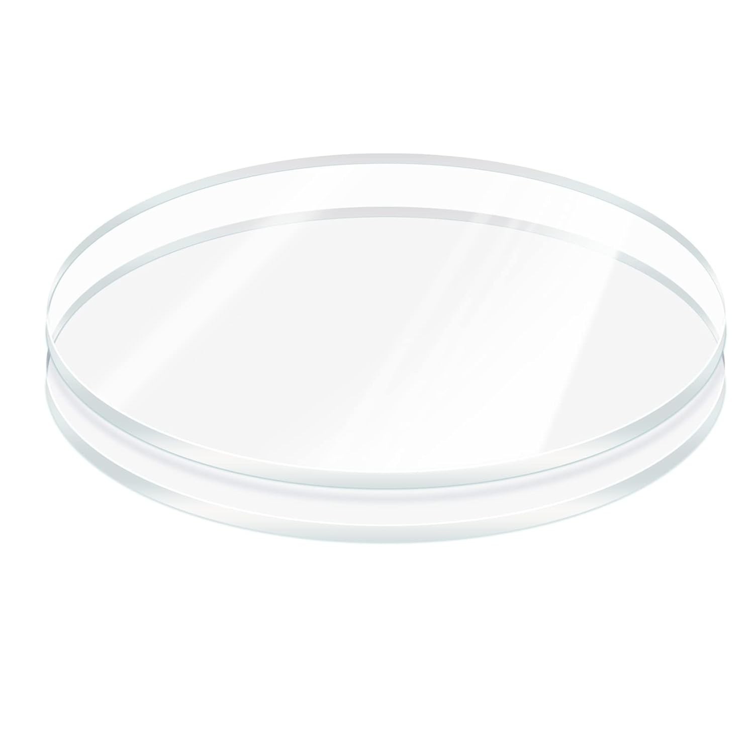 2 láminas redondas de plexiglás de 1/8", círculo de acrílico transparente