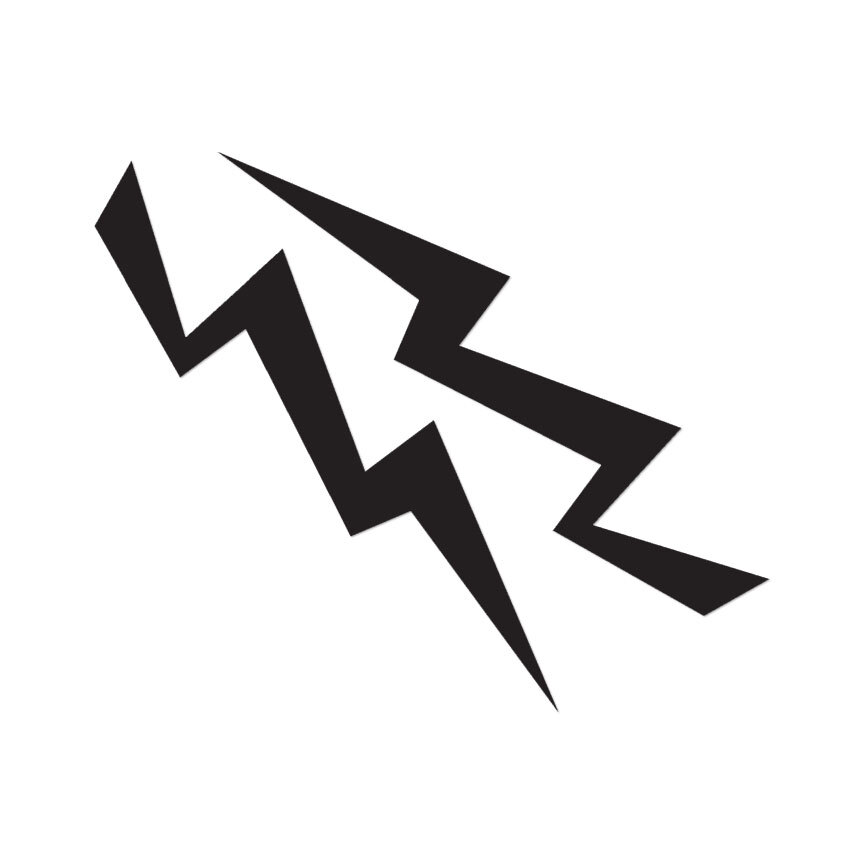 Pair of Lightning Bolts – Decal Sticker – Multiple Color & Sizes – ebn914