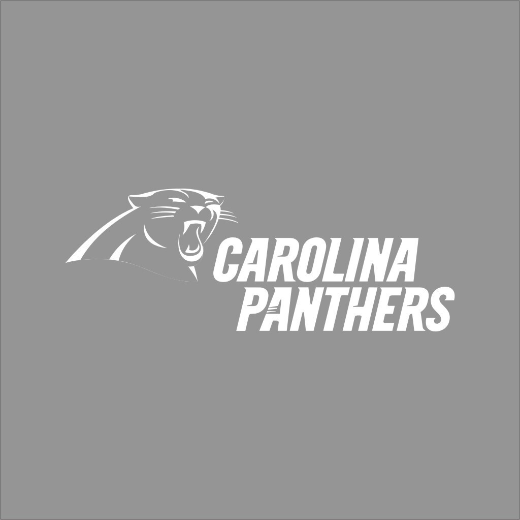 Carolina Panthers #4 NFL Team Logo 1 Color Vinyl Decal Sticker Window Car Wall