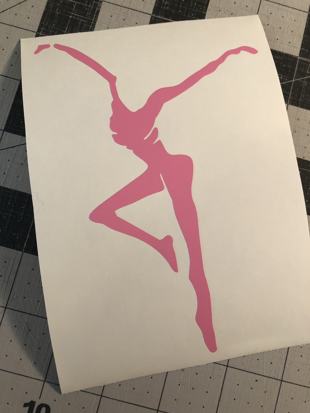 Vinyl Decal for Window – Fire Dancer (May Customize with Name), Various Sizes