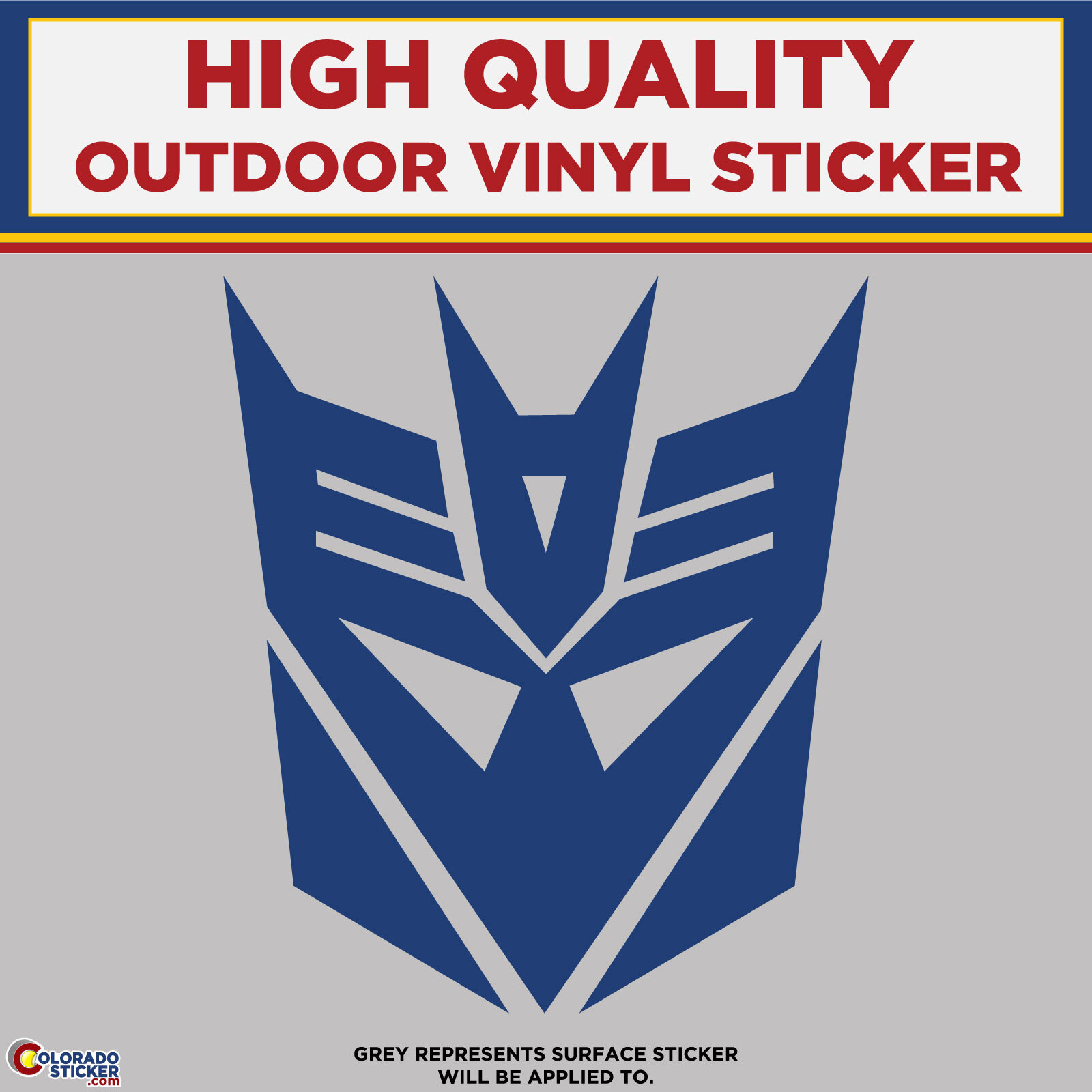 Decepticon Die Cut , High Quality Vinyl Sticker Decals