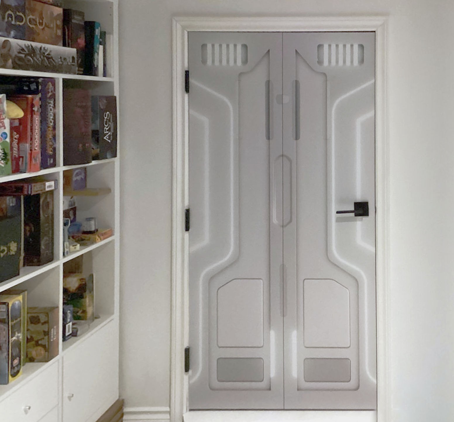 Door Mural – Starship Hatch | Seamless 1-Piece Laminated Wrap | Rental Friendly