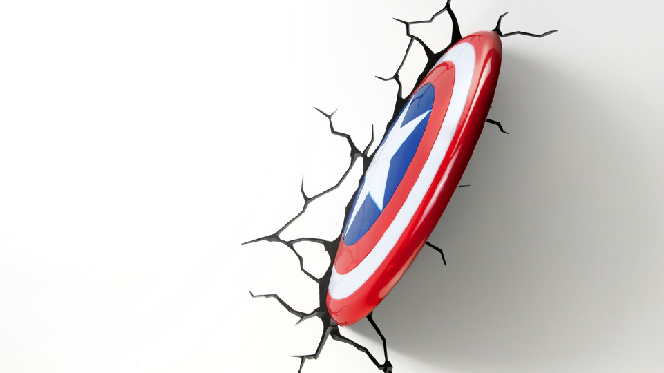 3D Deco Light FX Avengers Replacement Crack Wall sticker Led Wall Light Sticker