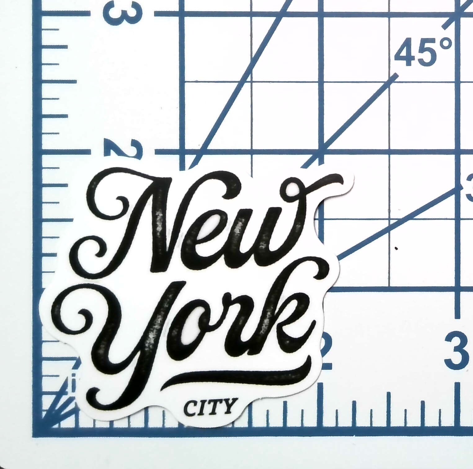 New York City Script Sticker Die Cut Vinyl Decal Calligraphy Typography Travel