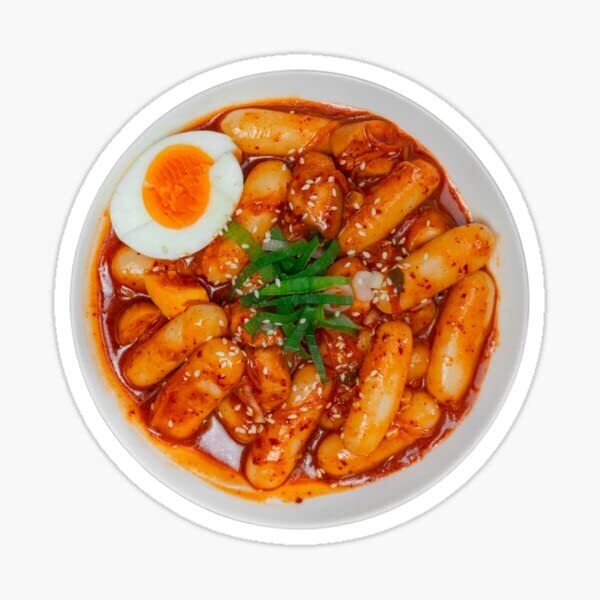 Korean Food Tteokbokki Spicy Rice Cake Snack Street Foods Vinyl Decal Sticker