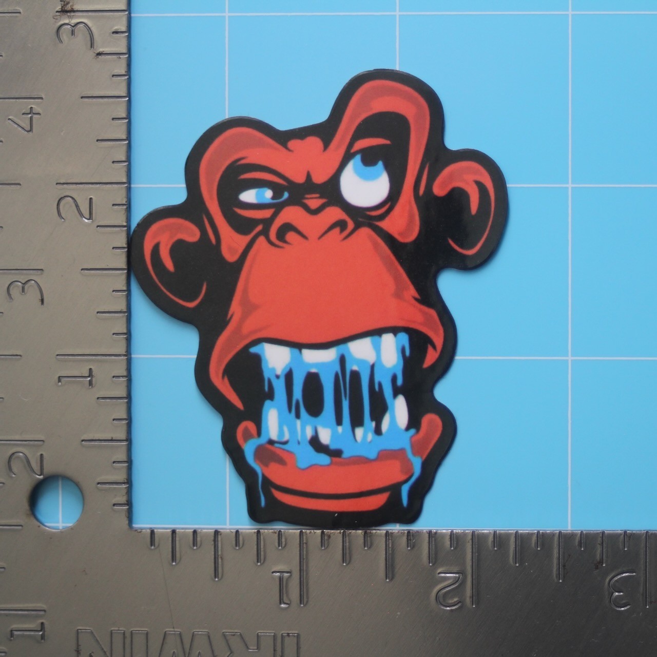 Graffiti Sticker (RABID ANGRY GORILLA APE) Horror Street Art, Gloss PVC Decal