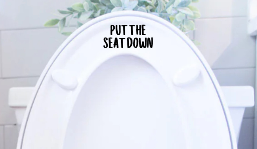 Put The F*ing Seat Down/Put The Seat Down – Decal for Bathroom 2"