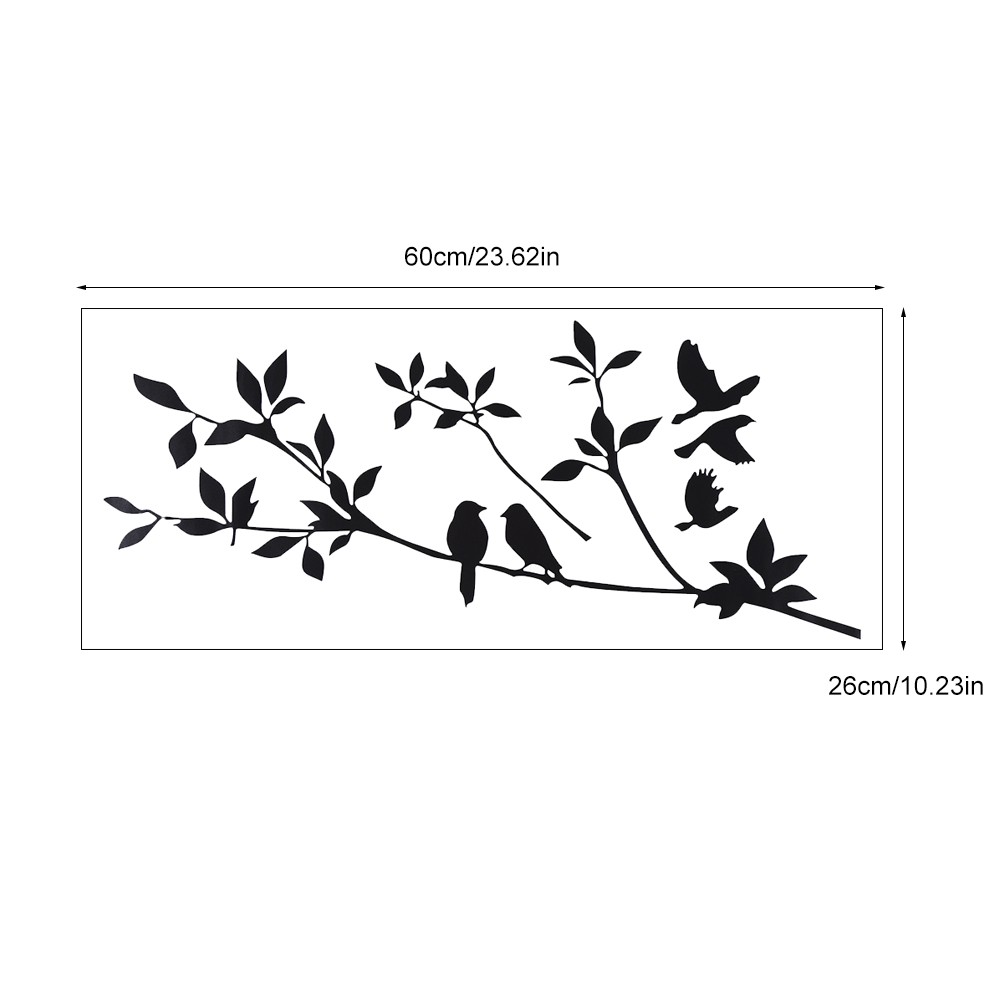 Bedroom Wall Sticker Trendy Black Branch Design For Walls 60cm PVC Premium