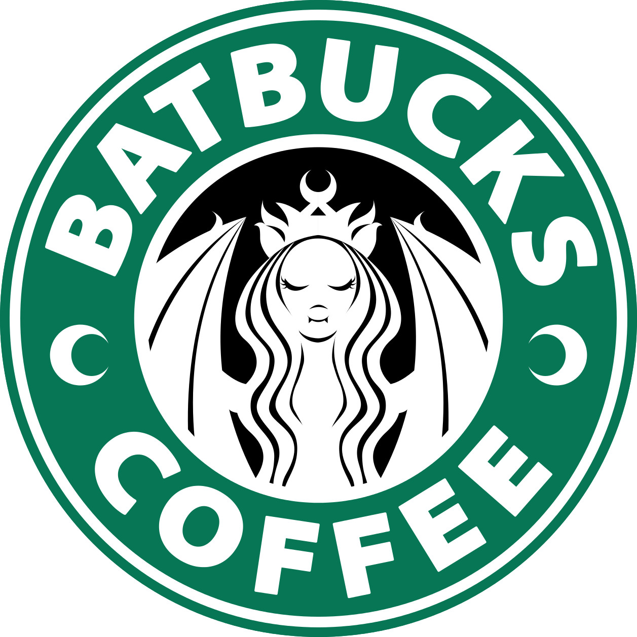 Starbucks sticker batbucks coffee skate cell laptop bumper vinyl decal