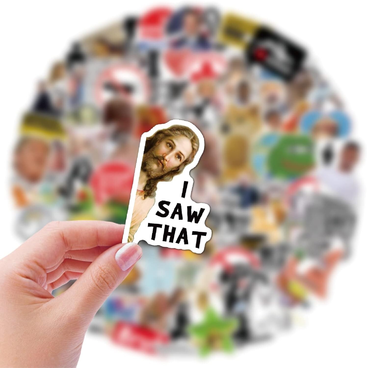 105pcs Funny Stickers for Adults, Prank Meme Dirty Large Sticker Pack for Light