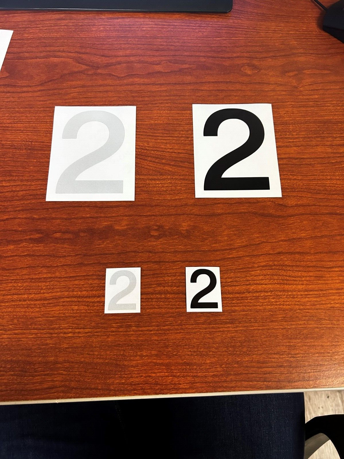 3M Reflective Numbers – 1.5" and 4" Sizes – Black and White Variations