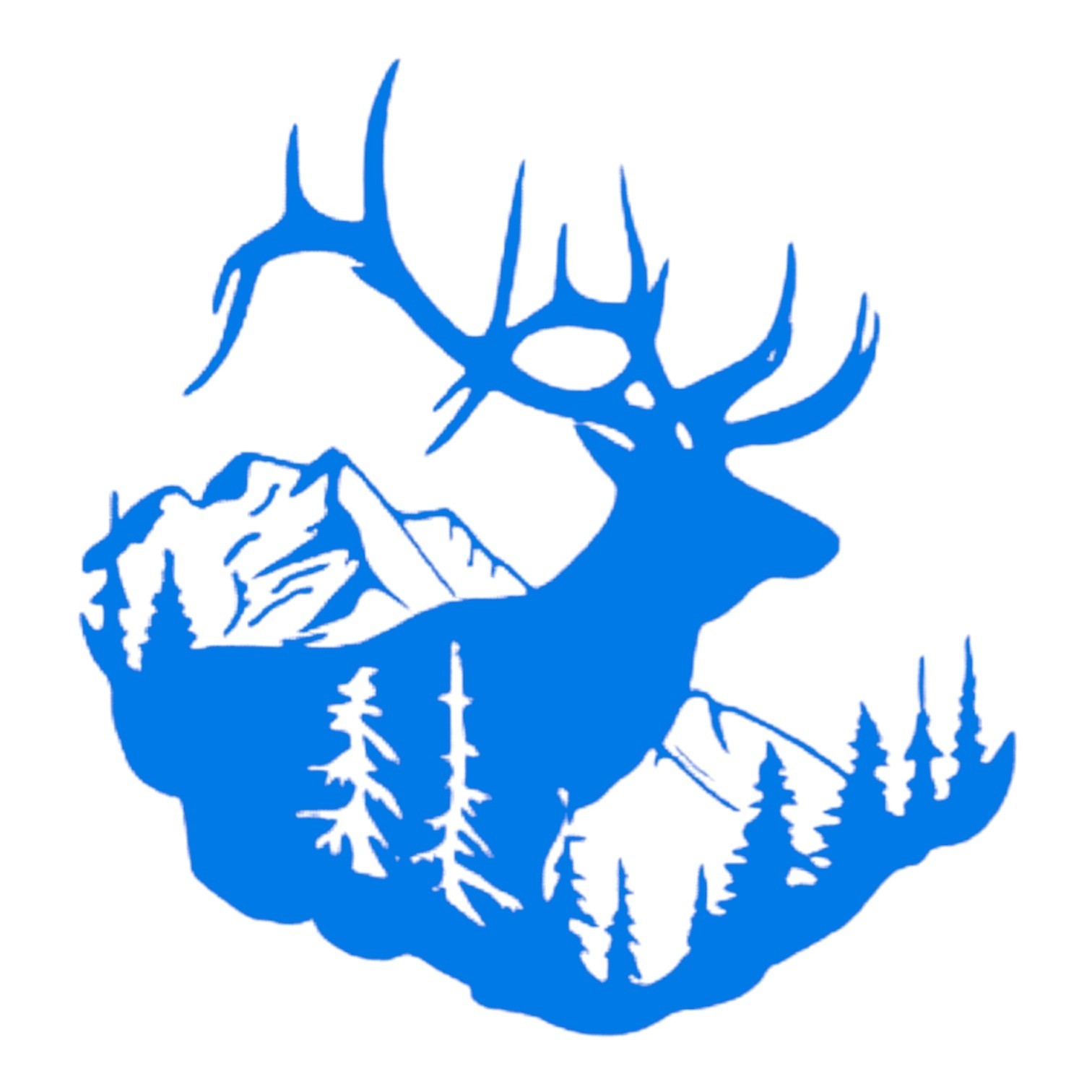 Elk Mountain#2 Vinyl Decal -Sticker for Jeep Car Truck Wall Window