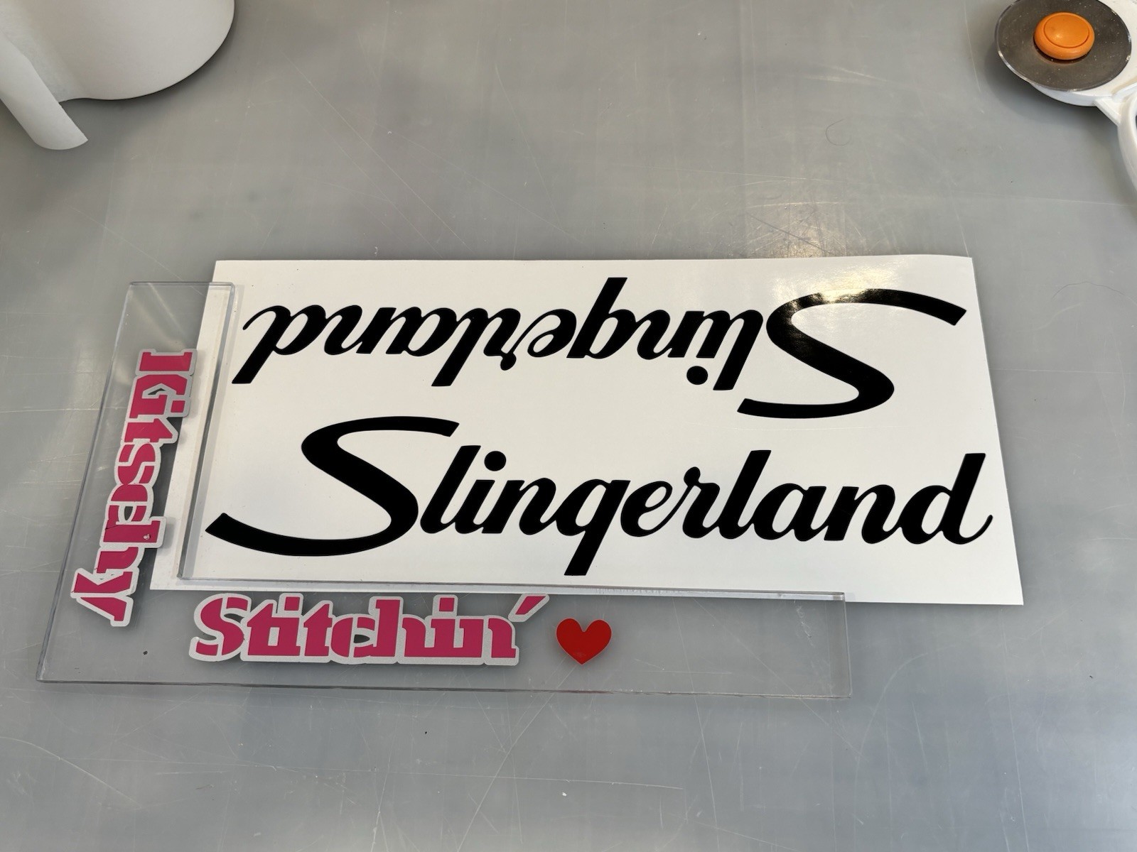 Script Slingerland Drums Die Cut Vinyl Decal LARGER Sizes For Kick Resonant Head