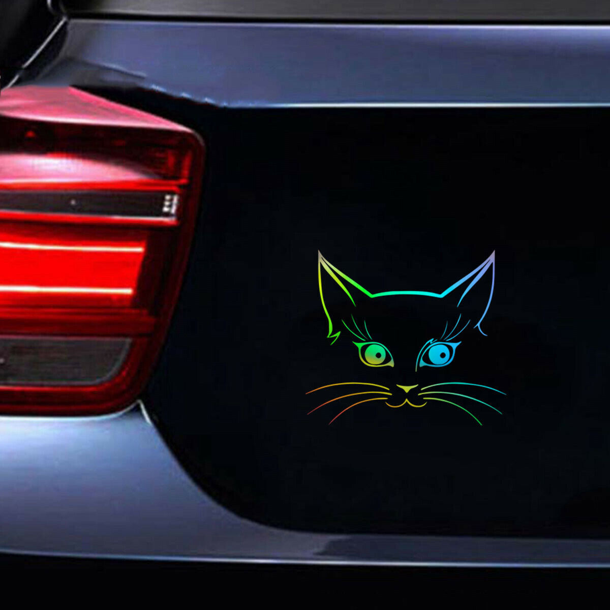1pcs Cat Face Stickers Window Vinyl Truck Laptop Car Motorcycle Bumper Decal