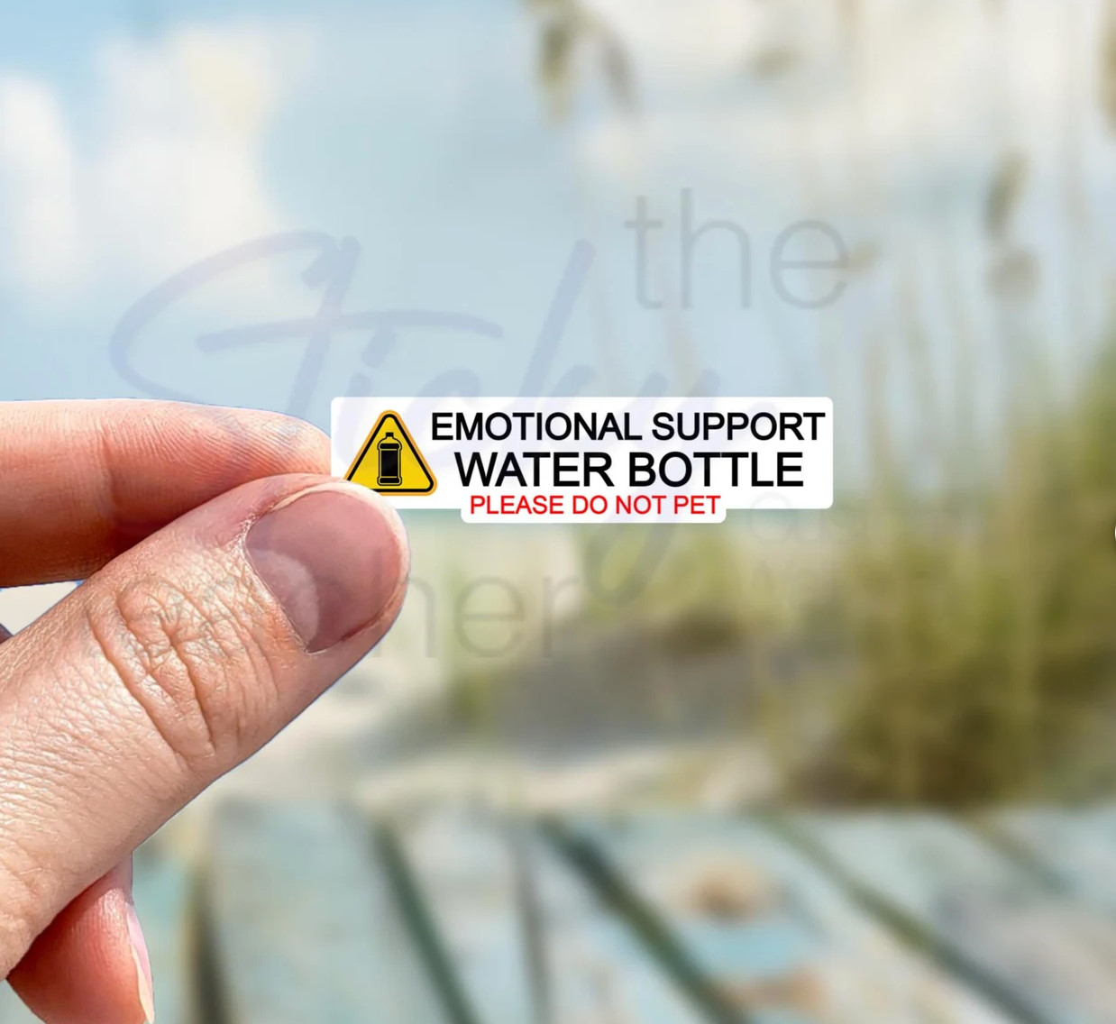 Emotional Support Water Bottle Sticker, Stickers for Hydroflask, Water Bottle
