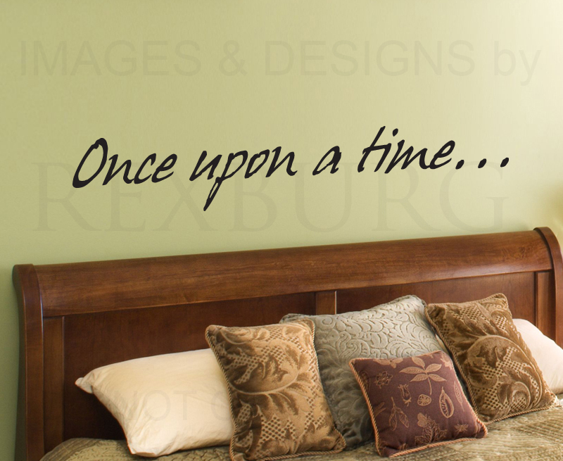 Wall Decal Sticker Quote Vinyl Art Lettering Once Upon a Time Love Fairytale L25