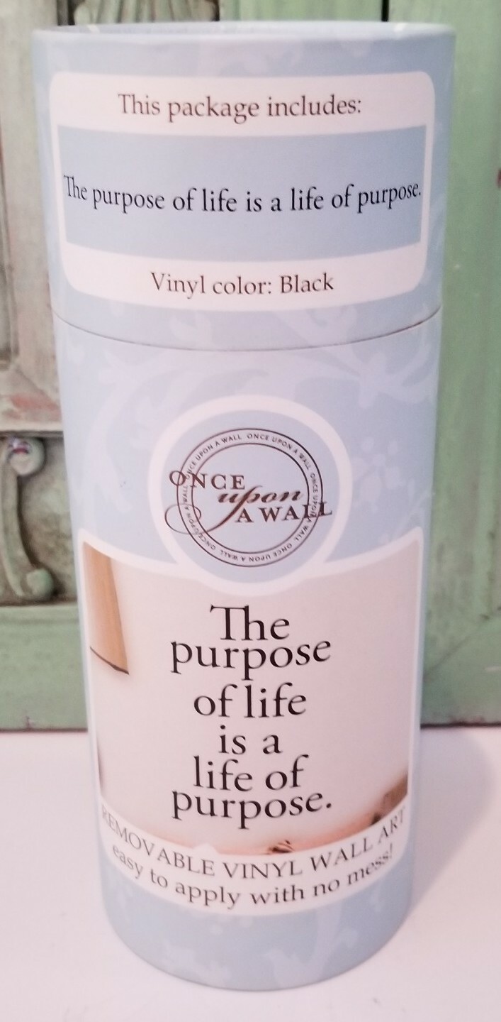 DCWV Home 'The Purpose Of Life Is A Life Of Purpose' Removable Vinyl Decal Black