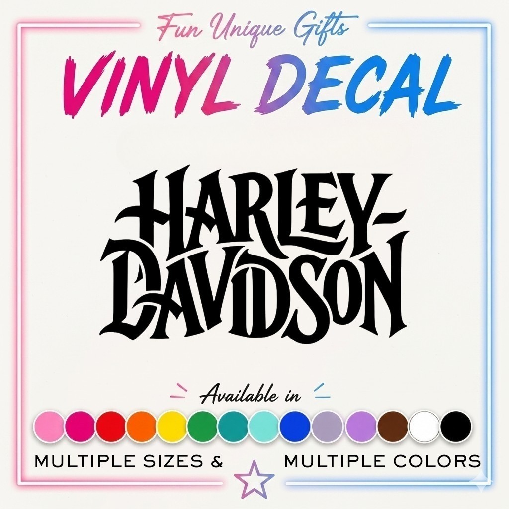 Harley Vinyl Decal Sticker -Multiple Colors & Sizes- FREE SHIPPING